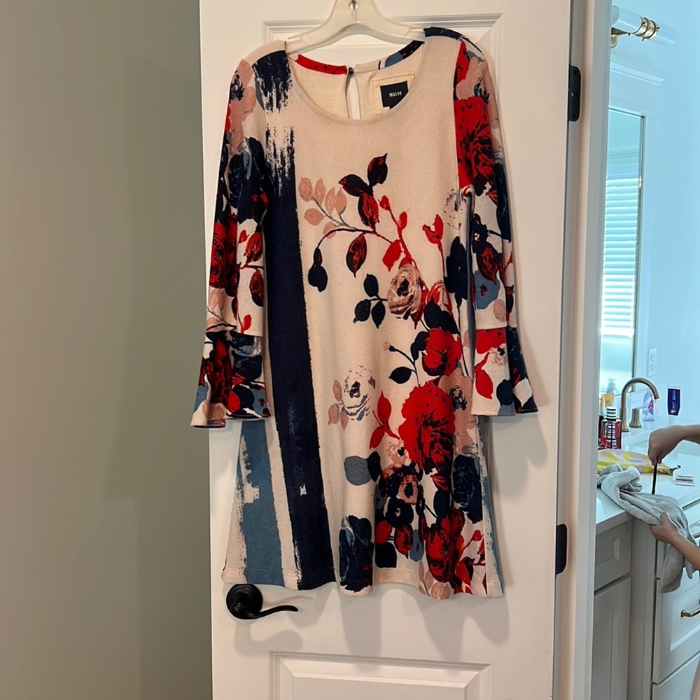 Maeve for Anthropology bell sleeve dress